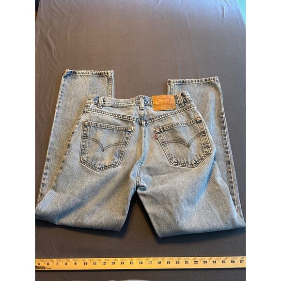 Vintage Levis 505 Regular Fit Jeans Mens 32 30 Light Wash Denim Bootcut - Picture 5 of 7